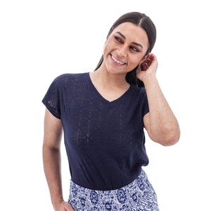 Aventura Clothing Women's Maitland V-Neck Burnout Top - 1 of 4