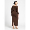 ELOQUII Women's Plus Size Maxi Dress With Halter Layer - 4 of 4