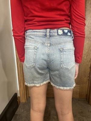 Girls' Cut-off Mid-rise Jean Shorts - Cat & Jack™ Dark Wash M : Target