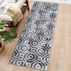 Modern Geometric Area Rug, Pearl Velvet Polyester, Washable, Non-Slip, Foldable for Hallway, Kitchen, Entryway & Office - 3 of 4