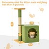 Modern Multicoloured Soft Plush Cat Tree Pet Tower with Floral Shape, Cat Condo and Soft Ball - 2 of 4