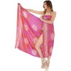 LA LEELA Women's Beachwear Summer Bikini Wraps Beach Wrap Swimwear Coverups Sarong Swim Cover Up Skirt Swimsuit Pareo for Women One Size Pink,Sun - 2 of 4
