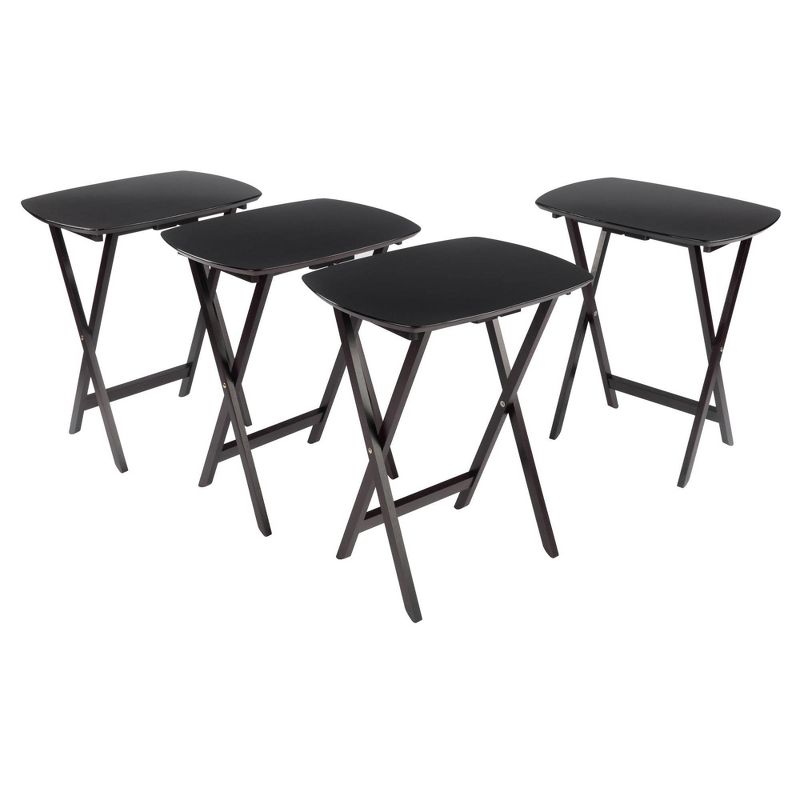 Set of 4 Single Snack Tables Espresso - Winsome, 1 of 13
