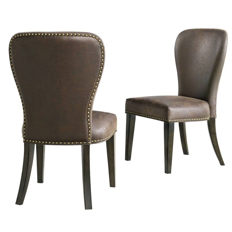 Set of 2 Savoy Upholstered Dining Armless Chairs - Alaterre Furniture, 3 of 20