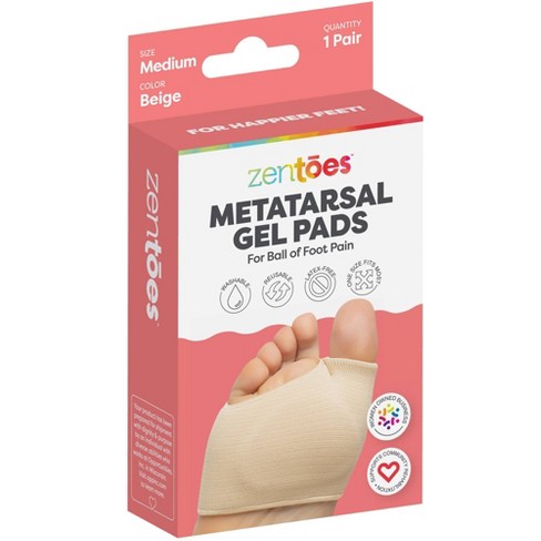 Zentoes Metatarsal Gel Pads For Ball Of Foot Pain - Beige - M - 1