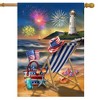 Briarwood Lane House Flag 40x28 For Outdoor Oceanside Fireworks House Flag - 2 of 4