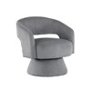 Corduroy Upholstered Swivel Accent Chair with Plush Seating, Attached Cushions, Foam Padding, Solid Wood Frame and 360-Degree Swivel - 3 of 4