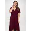 WEST K Womens Georgia Plus Size Flutter Sleeve High Low Hem Dress - 3 of 4