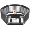 6-Panel Adjustable Pet Playpen with Safety Lock - Indoor/Outdoor Use, Black - 2 of 4