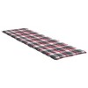 VidaXL Sun Lounger Cushion Red Check Pattern 78.7"x23.6"x1.2" Oxford Fabric - 4 of 4