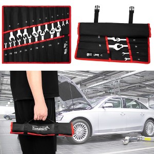 20-Piece Wrench Set, 72 Teeth Ratchet, Chrome Vanadium Steel, Silver - 1 of 4