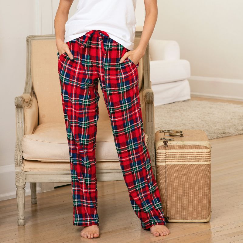 ADR Women's Gift Box of 2 Warm Plush Fleece Pajama Pants, Lounge PJ Bottoms, 3 of 6