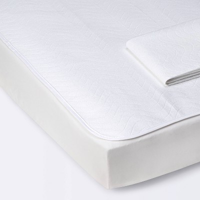 Waterproof Flannel Mattress Protector (Twin): White