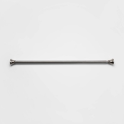 Photo 1 of *NEW* Rust Proof Stainless Steel Two-Way Mount Taper Finial Shower Curtain Rod Nickel 