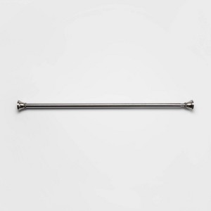 72" Rust Proof Stainless Steel Two-Way Mount Taper Finial Shower Curtain Rod Nickel - Threshold™ - 1 of 4