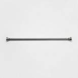 72" Rust Proof Stainless Steel Two-Way Mount Taper Finial Shower Curtain Rod Nickel - Threshold™