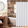 Aoibox Hotel Quality Fabric Shower Curtain Liner, White Water Resistant Bathroom Curtain with Rust Resistant Grommets, Weighted Bottom Hem - 2 of 4