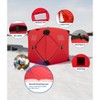 L178*W178*H200cm Pop Up Ice Fishing Tent, Insulated Windproof Portable Hub-Style Shelter Shanty for Winter, Warm Ice Fishing Shelter,for 1-8 Person - 2 of 4