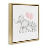 Stupell Industries Elephant Family with Pink Balloons, 18" x 18" - 3 of 4