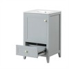 Ridstar 34 in. H Grey Bathroom Storage Cabinet with Door and A Drawer - 3 of 4