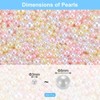 Unique Bargains Crafting Decorative Fillers No Hole Vase Faux Pearl 0.12-0.31inch 800 Pcs - 2 of 4