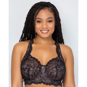 Curvy Couture Women's Luxe Lace Wire Free Bra - 1 of 4