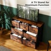 CAVINAS  7-Drawer Dresser with 2 Columns and 3 Rows,Modern Storage Cabinet Dresser for Bedroom or Entryway,Metal Frame,Rustic Brown - 2 of 4