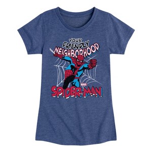 Girls' - Marvel - Friendly Neighborhood Spider-Man Fitted Short Sleeve Graphic T-Shirt - 1 of 3