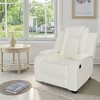 MAYEERTY Power Recliner Chair, Electric Leather Reclining Chair with USB Charging, Storage Armrest & Adjustable Backrest for Living Room, White - 2 of 4