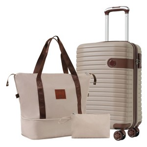 Kumasinova ABS Luggage Set with Duffel Bag,Set of 3,20"Lightweight Carry-On Spinner Suitcase with TSA Lock,Impact-Resistant&Airline-Approved - 1 of 4