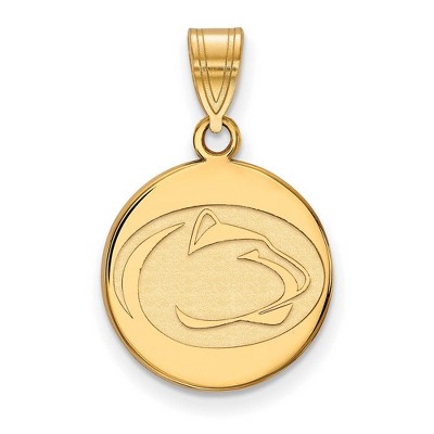 Black Bow Jewelry 14k Yellow Gold Penn State Nittany Lions NCAA Medium Pendant