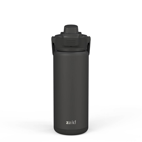 Zak Designs 20oz Stainless Steel Kids Water Bottle with Antimicrobial Spout  - Black