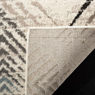 Amsterdam Geometric Cream/Beige Synthetic 5'1" x 7'6" Area Rug