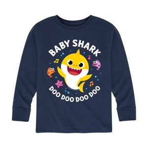 Boys' - Baby Shark - Baby Shark Doo Doo Doo Doo Long Sleeve Graphic T-Shirt - 1 of 4