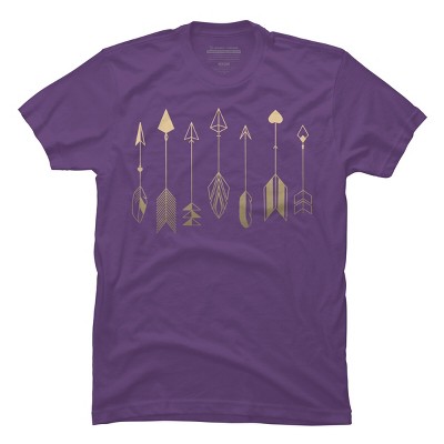 Men's Design By Humans Be Brave Little Arrow (gold) By staceyroman T-Shirt