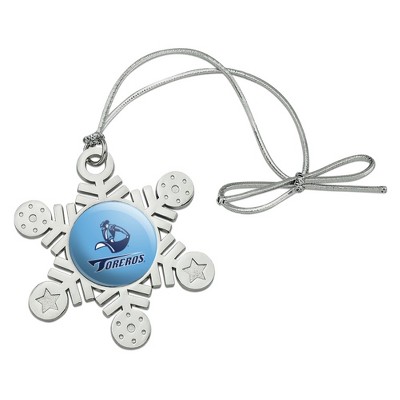 University of San Diego Toreros Metal Snowflake Christmas Tree Holiday Ornament