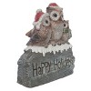 Transpac Ceramic 15 in. Multicolor Christmas Woodland Happy Holidays Owl - 2 of 4