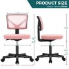 CAVINAS Armless Desk Chair, Mesh Home Office Desk Chair with Wheels and Lumbar Support, 360° Swivel Ergonomic Office Chair, Swivel Task Chair - 4 of 4
