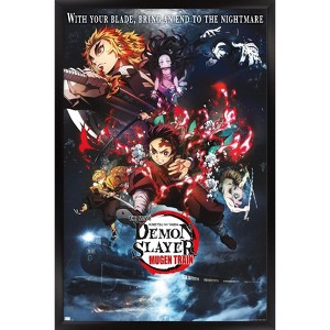 Trends International Demon Slayer: Mugen Train - Collage One Sheet Framed Wall Poster Prints - 1 of 4