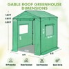 EAGLE PEAK Portable Pop Up Greenhouse, Patented Center Lock, Walk-in Outdoor Greenhouse with Zippered Doors & Windows, Green - 2 of 4