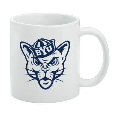 Brigham Young University Secondary Ceramic Coffee Mug Novelty Gift Mugs for Coffee Tea and Hot Drinks 11oz White