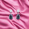 Slickblue Stunning Mystic Teardrop Earrings – 9.9 Ct Rhodium Plated, Iridescent CZ, Dazzling Jewelry for Women - 3 of 3