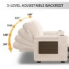 Dyonery 65" Loveseat Sleeper Sofa w/Pull-Out Bed  Chenille 3-in-1 Convertible, Reclining Backrest, USB Ports, Side Table, Storage Armrests - 4 of 4