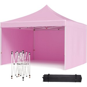 Pop Up Canopy Tent, 10 x 10 Ft Commercial Instant Shade Canopy with Roller Bag, Outdoor Portable Canopy for Events, Parties, Camping - 1 of 4