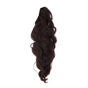 Unique Bargains Women's Nature Long Hair Ponytail Wig Clip 21.65inch Dark Brown 1 Pc - 1 of 4
