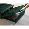 NicBex Couches for Living Room Armless Convertible Sleeping Single Sofa Bed Velvet Upholstered Couch with Removable Back for Apartment - 4 of 4