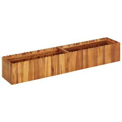 VidaXL Garden Raised Bed 59Inchx11.8Inchx9.8Inch Solid Acacia Wood