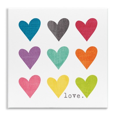 Stupell Industries Alternating Patterned Hearts, 12" x 12"