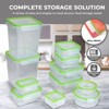 22-Piece Food Storage Containers w/Lids Click-and-Lock, BPA-Free Assorted Sizes Microwave, Freezer & Dishwasher Safe - 3 of 4