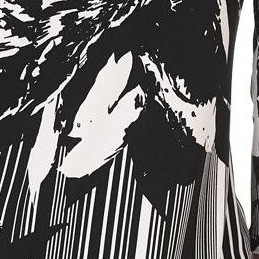 black/ivory blooming stripe